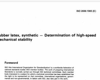 DIN ISO 2006 pdf download - Rubber latex, synthetic - Determination of high-speed mechanical stability
