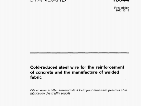 ISO 10544 pdf download - Cold-reduced steel wire for the reinforcement of concrete and the manufacture of welded fabric