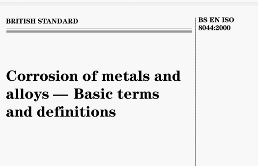 ISO 8044 pdf download - Corrosion of metals and alloys- Basic terms and definitions