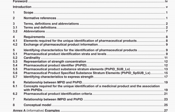 ISO 11616 pdf download - Health informatics一Identification of medicinal products一Data elements and structures for unique identification and exchange of regulated pharmaceutical product information