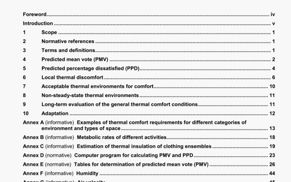 ISO 7730 pdf download - Ergonomics of the thermal environment - Analytical determinationand interpretation of thermal comfortusing calculation of the PMV and PPDindices and local thermal comfort criteria
