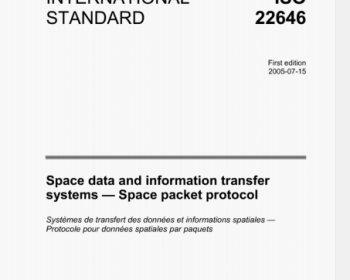 ISO 22646 pdf download - Space data and information transfer systems -Space packet protocol