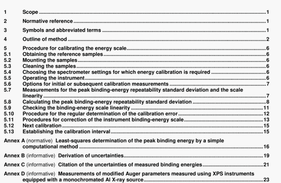 AS ISO 15472 pdf download - Surface chemical analysis—X-rayphotoelectron spectrometers—Calibration of energy scales
