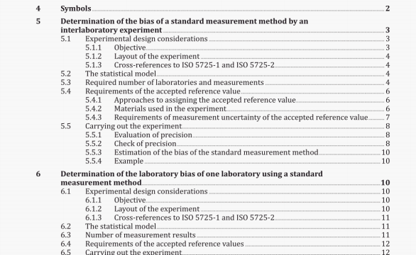 ISO 5725-4 pdf download - Accuracy (trueness and precision) ofmeasurement methods and results—Part 4: Basic methods for the determination of the trueness of a standard measurement method
