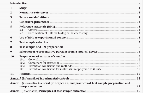 ISO 10993-12 pdf download - Biological evaluation of medicaldevices — Part 12: Sample preparation and reference materials