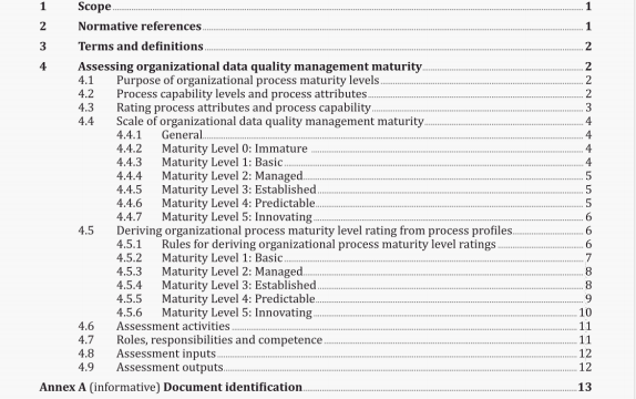 ISO 8000-62 pdf download - Data quality —Part 62: Data quality management: Organizational process maturityassessment: Application of standards relating to process assessment
