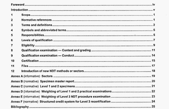 ISO 9712 pdf download - Non-destructive testing - Qualification and certification of personnel
