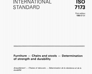 ISO 7173 pdf download - Furniture - Chairs and stools - Determination of strength and durability