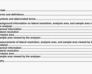AS ISO 19319 pdf download - Surface chemical analysis—-Augurelectron spectroscopy and X-rayphotoelectron spectroscopy一Determination of lateral resolution,analysis area and sample area viewed by the analyser