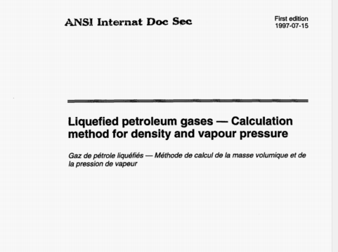 ISO 8973 pdf download - Liquefied petroleum gases-Calculation method for density and vapour pressure